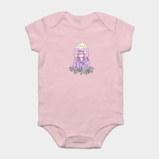 Shy Anime Girl Baby Bodysuit